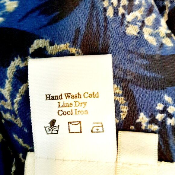 Coldwater Creek Plus Size 1x Blue Sheer Flowy Ruffled Elegant Summer Party Skirt - Picture 8 of 9